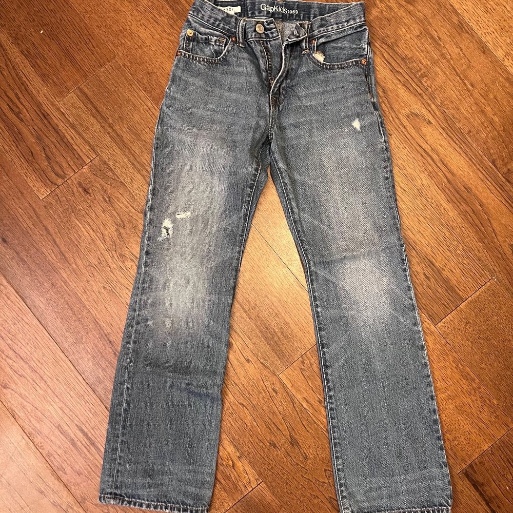 Gap Kids 1969 Boot Distressed Jeans Good Condition 12 Slim
